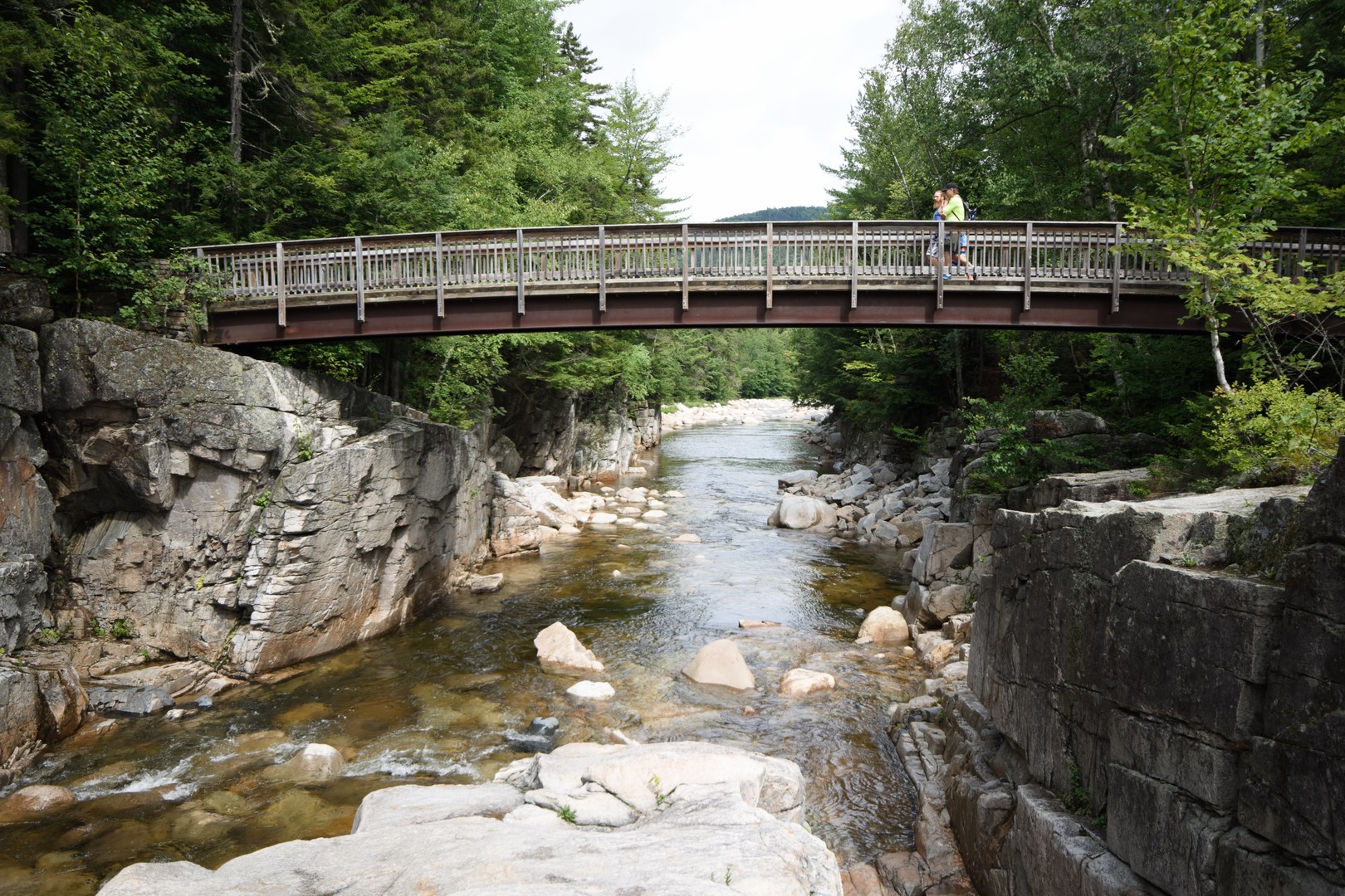 Pedestrian bridge over the Rocky Gorge Scenic Area.