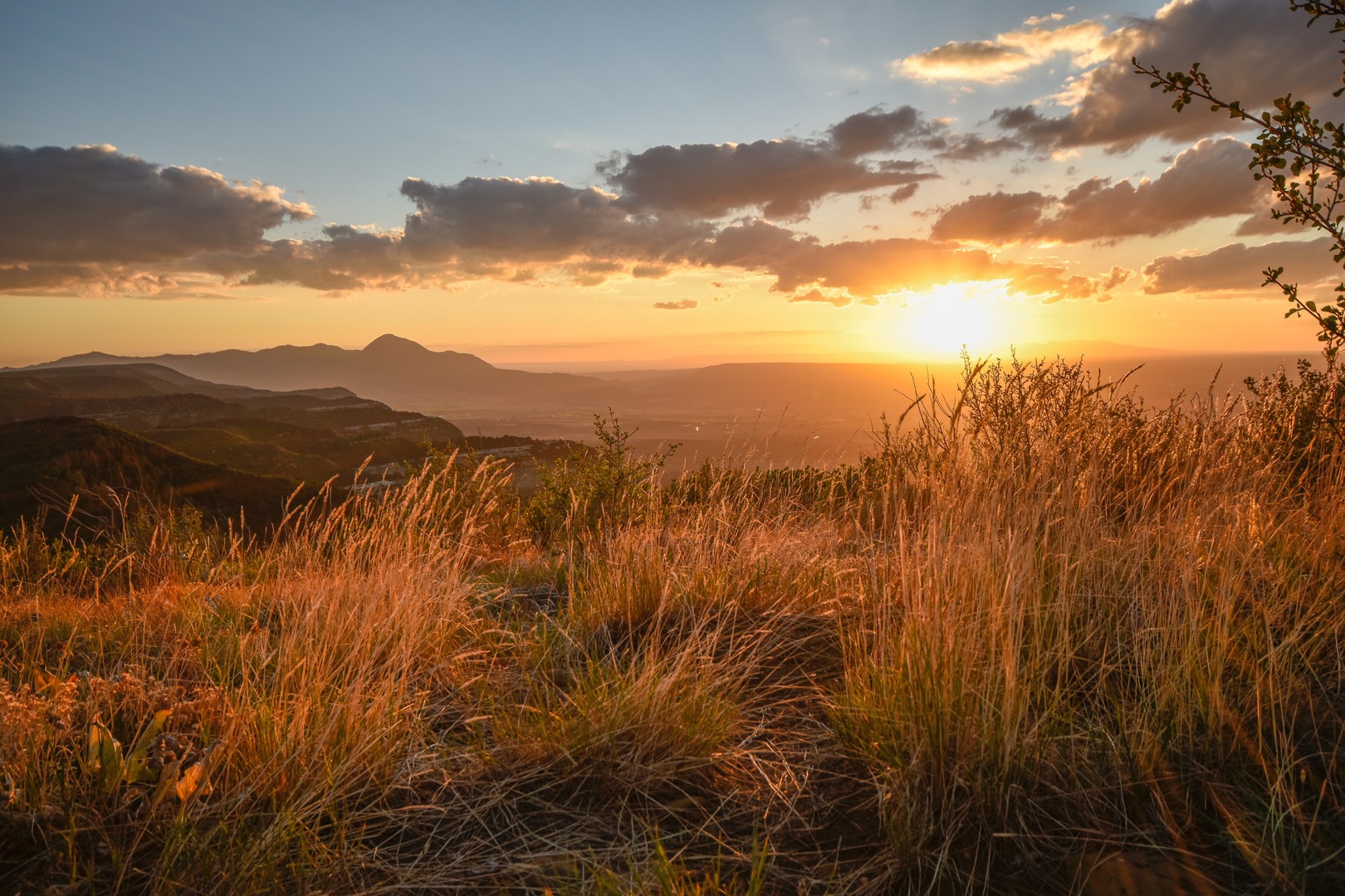 View from the Park Point Trail during sunset.