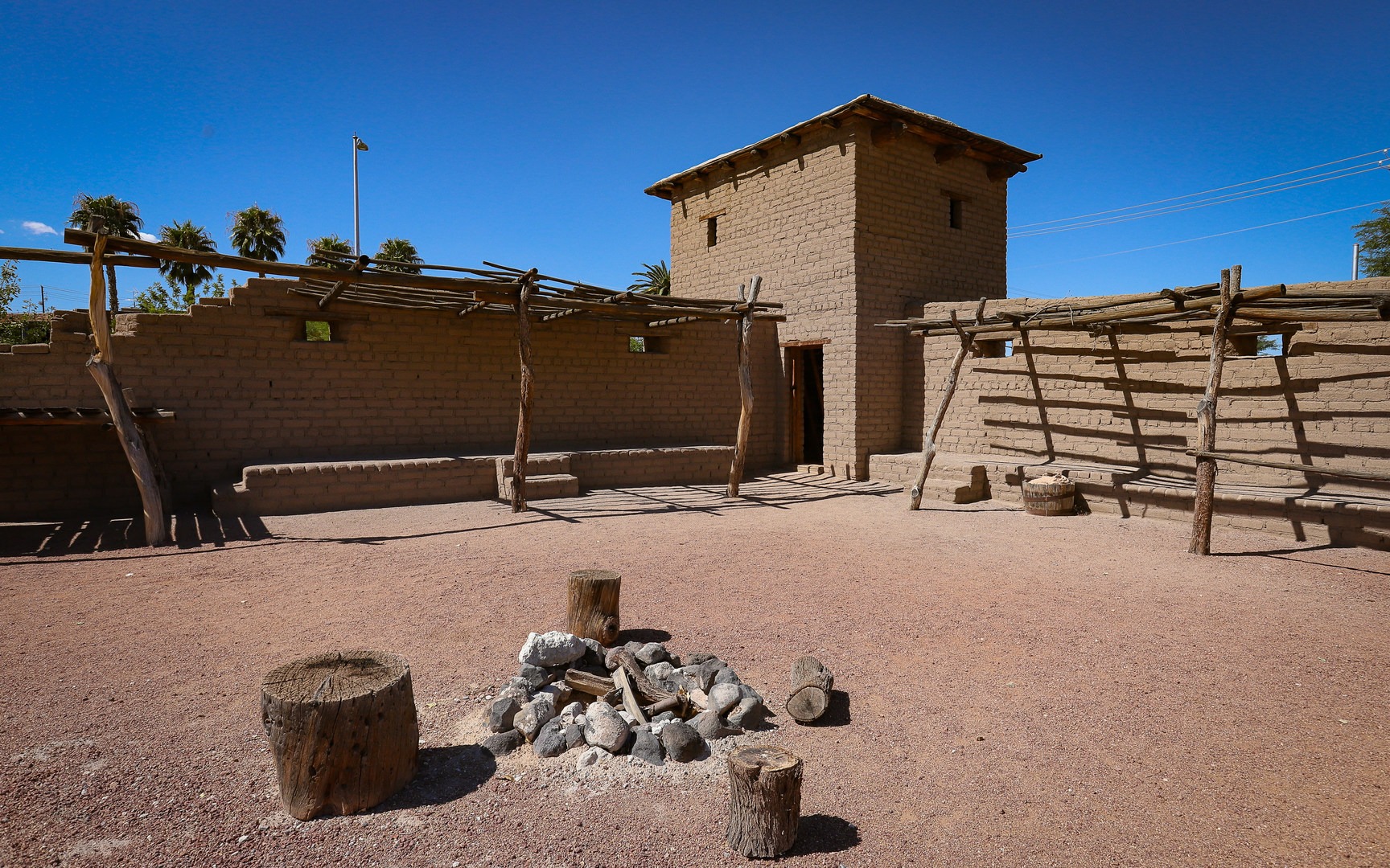 A standing recreation of the original fort.