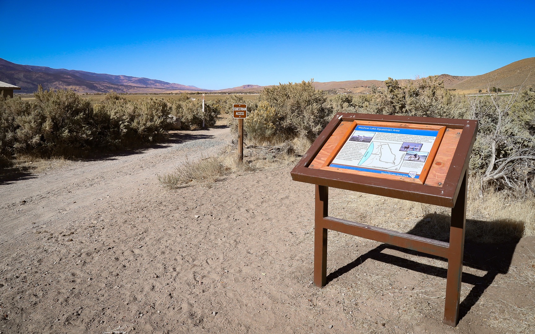 An interpretive sign marks the East Loop Trailhead.