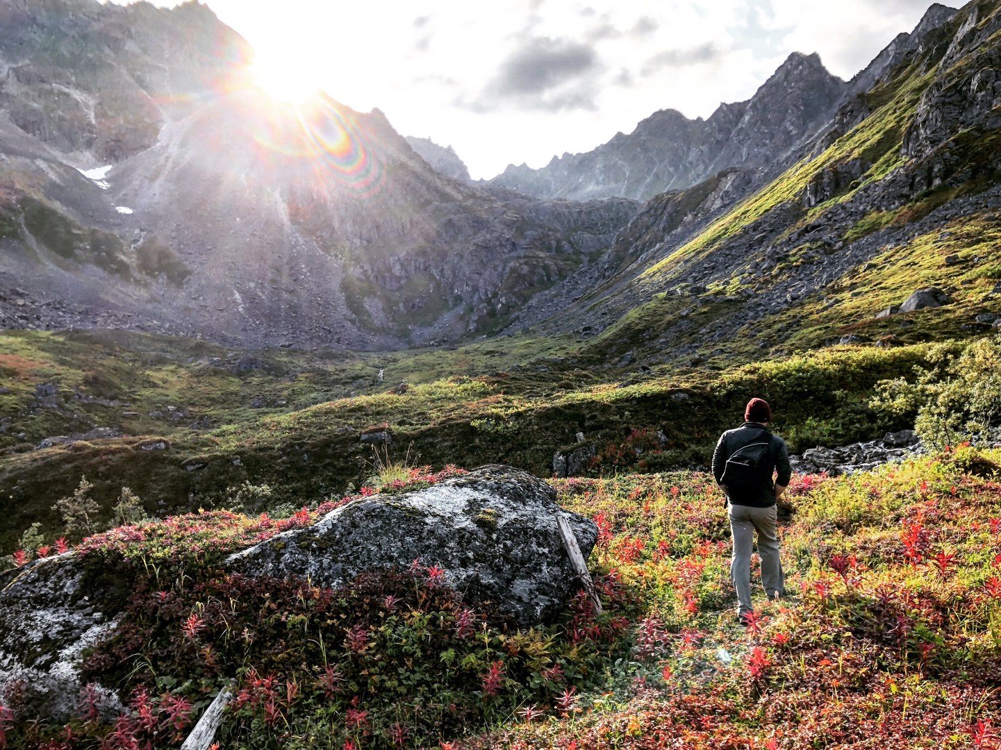 Even after all the climbing is done for the day, exploratory sunset hikes are always a favorite activity in Hatcher Pass.