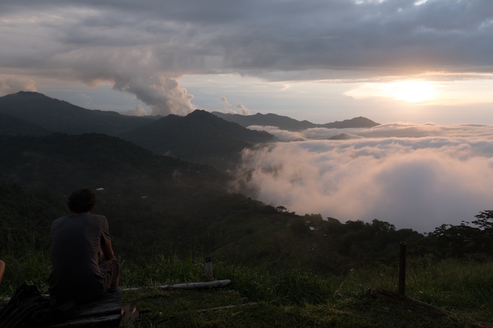 The view from the hostel during sunset.