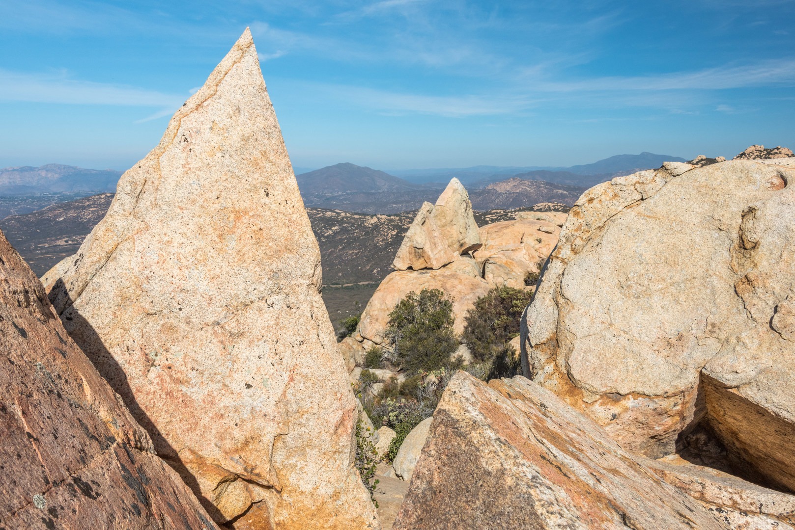 Unique rock formations mark the summit of Lawson Peak.