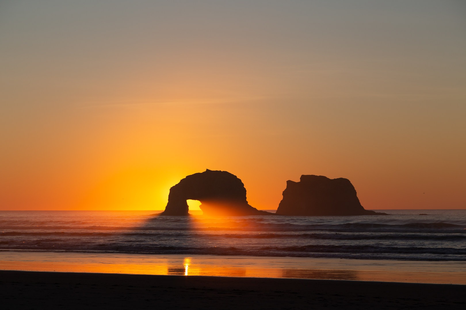 A Twin Rocks sunset in November.