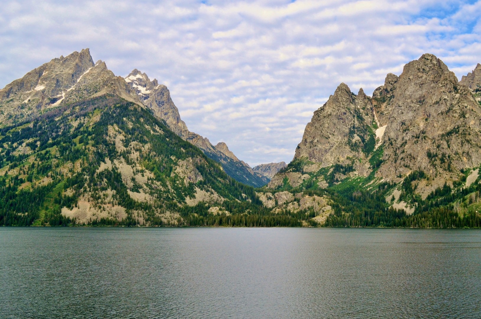 Cascade Canyon over Jenny Lake.