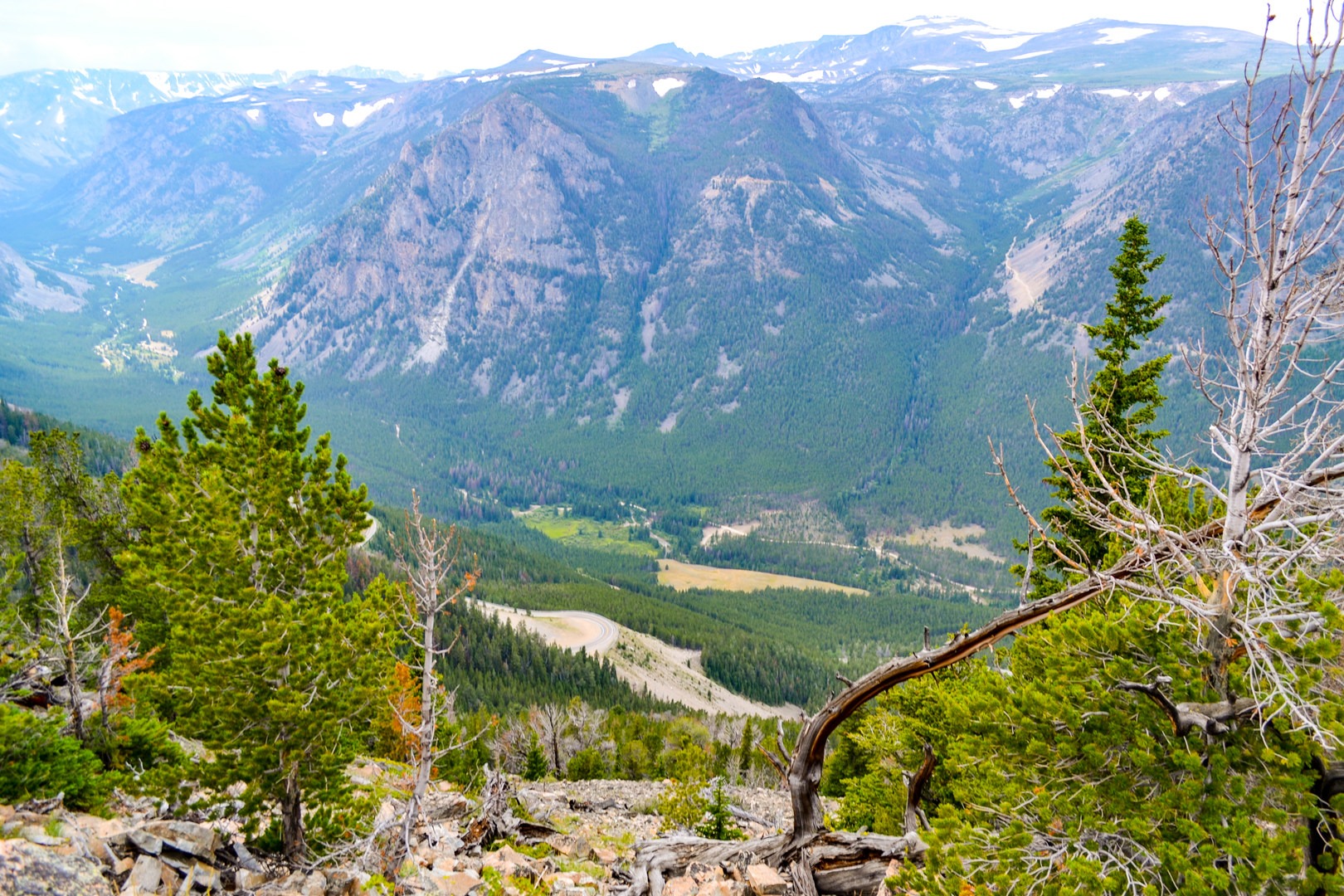 Campgrounds below Rock Creek Vista Point.
