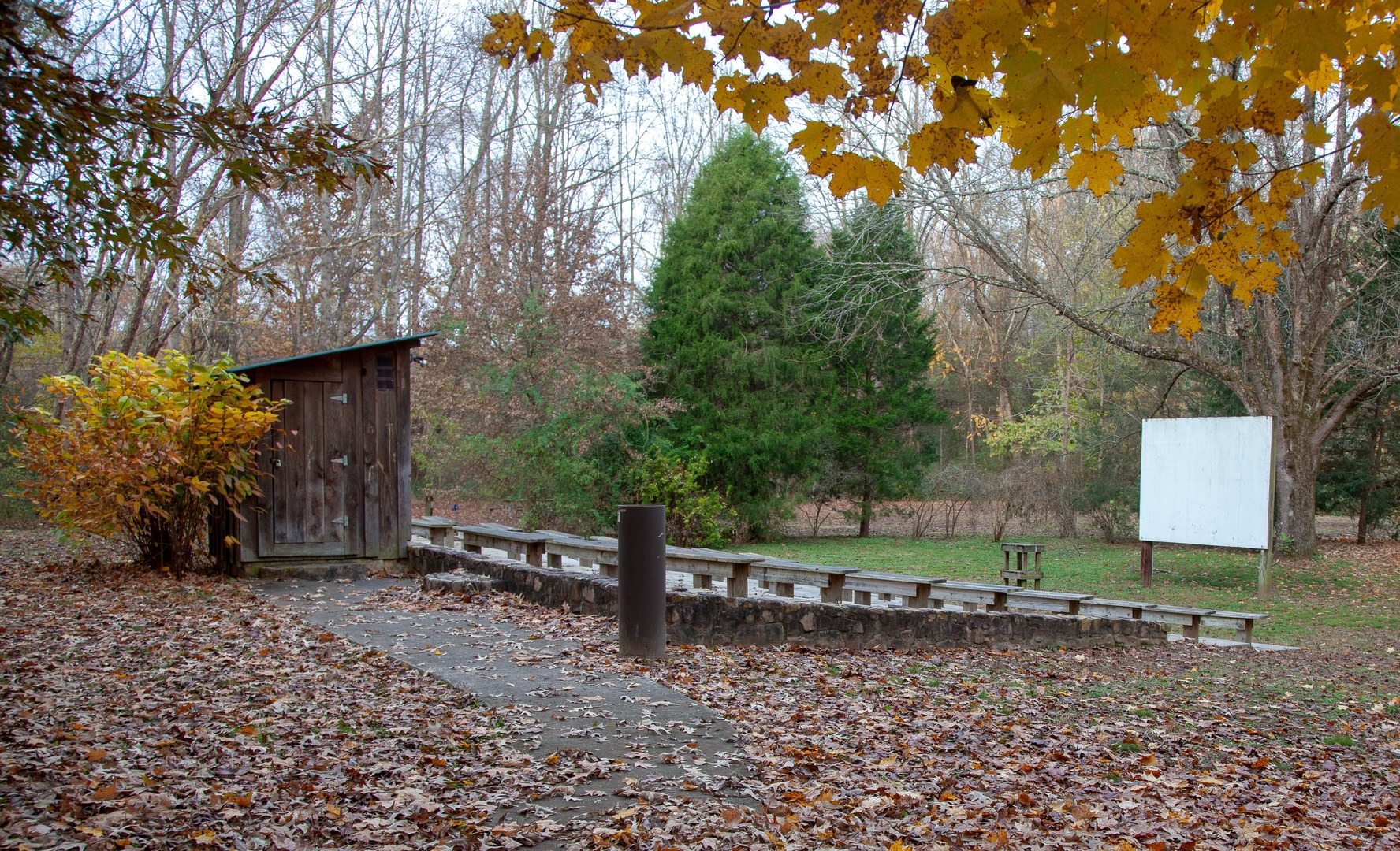 The amphitheater near the boat ramp and group campsites.