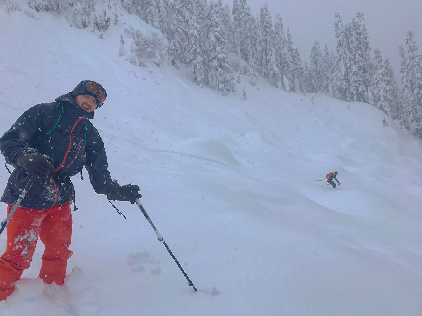 Coming down the lower section of the boulder field at Hanging Lake.