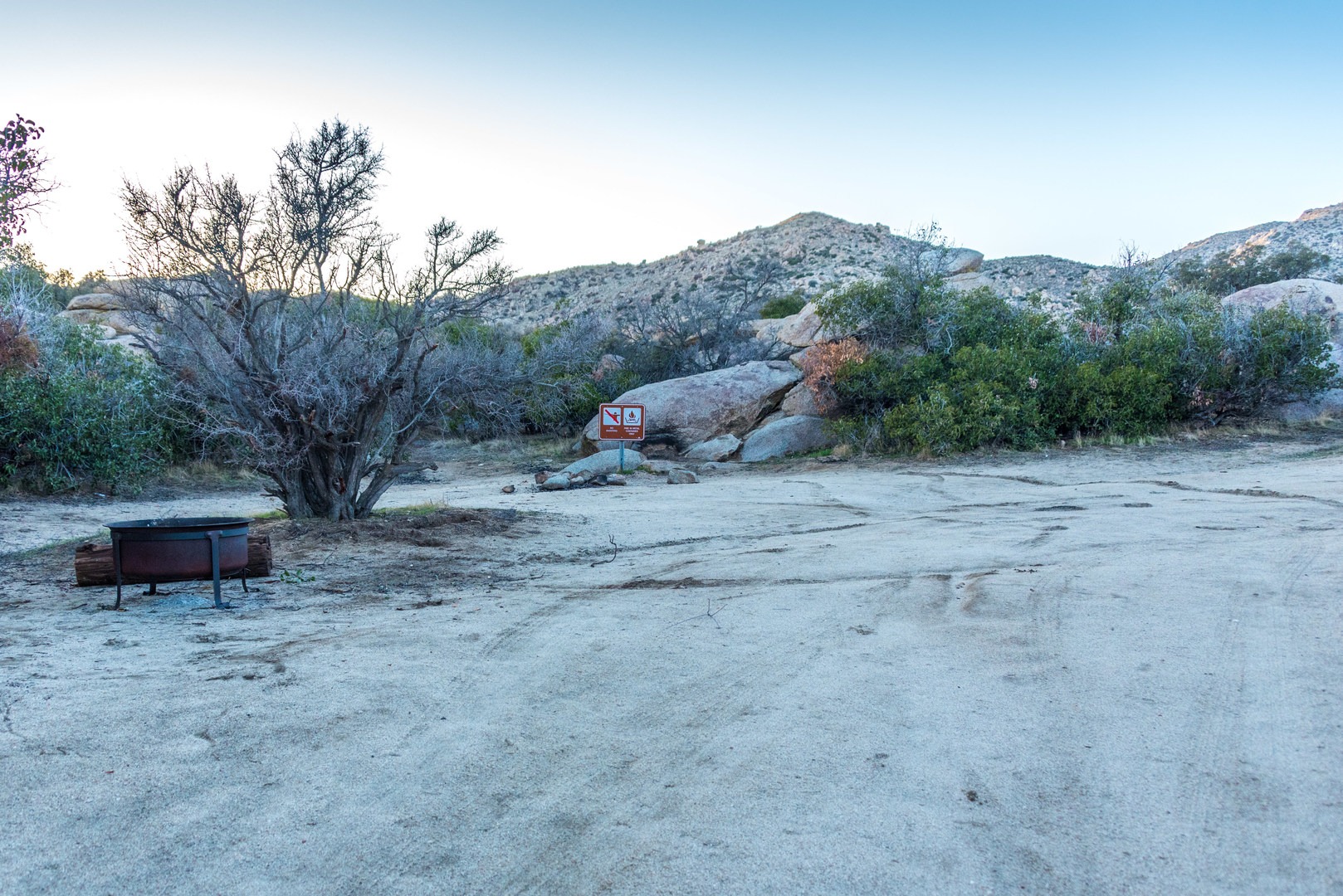 A typical campsite at Culp Valley.
