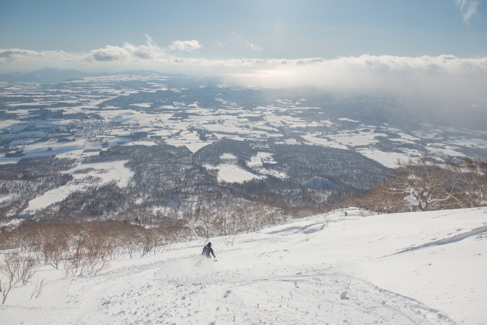 Wide views and wonderful fall lines at Mount Yotei.