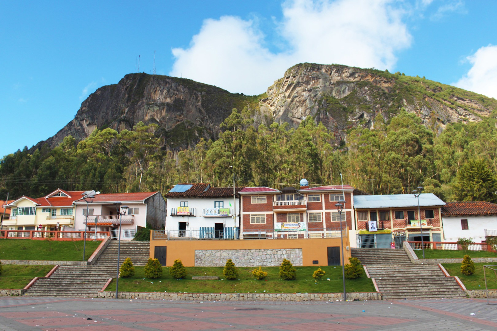 Cojitambo is hard to miss, considering it greets you like this the second you get into town.