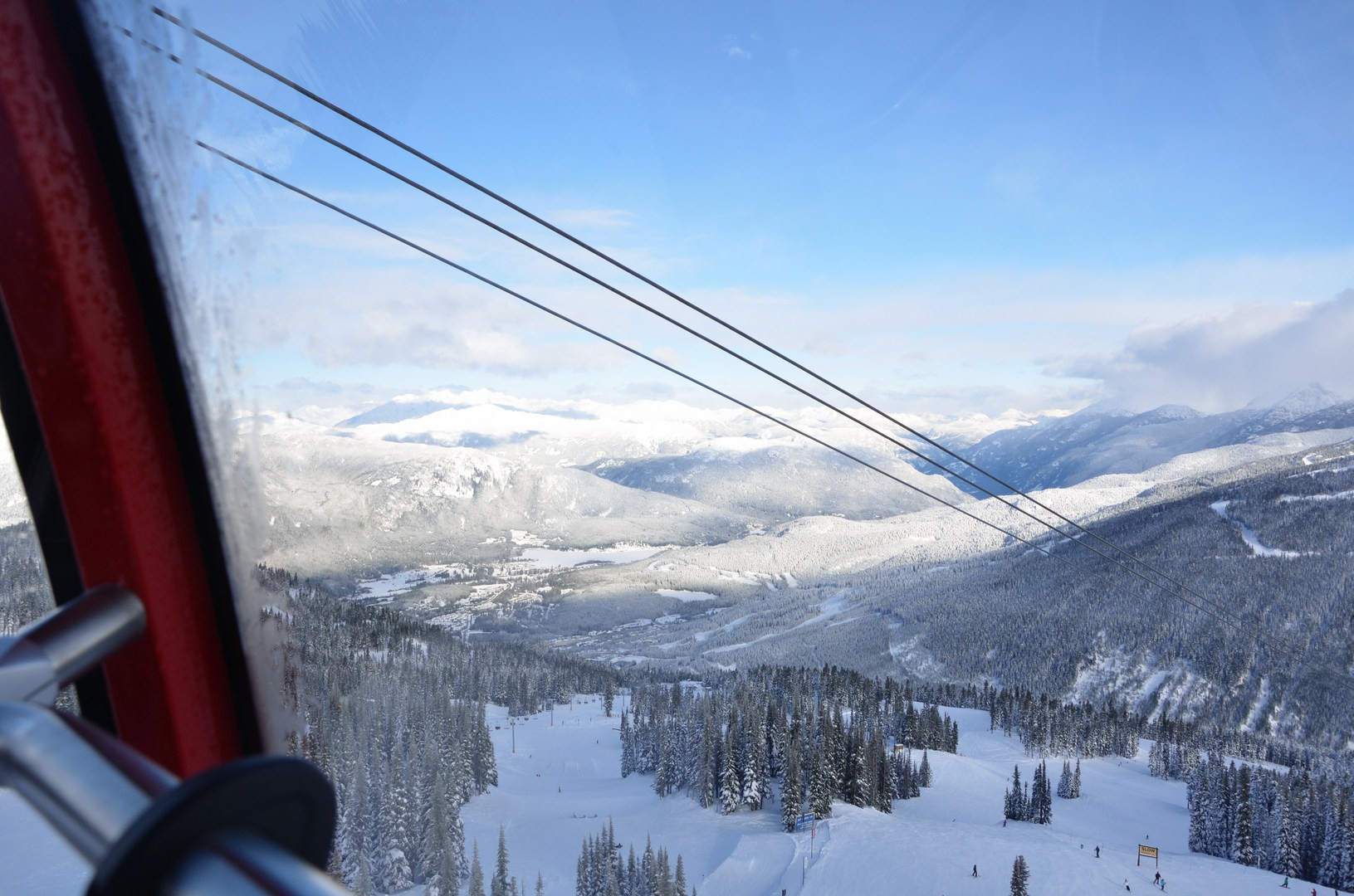 Looking out from the Whistler side station.