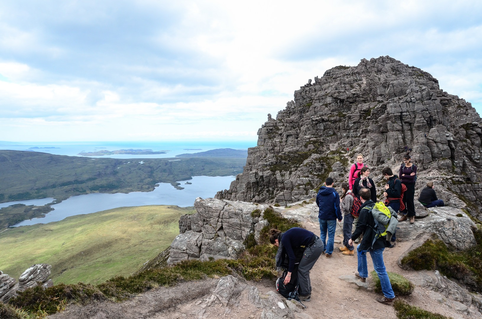 The main area comes to stop here. Carrying on up the rocks is required to gain the true summit.