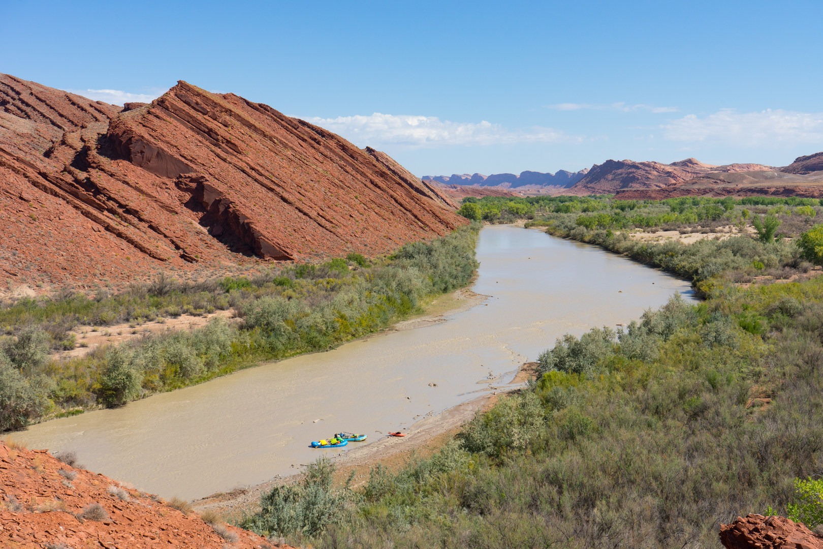 Overlooking the river near Mules Ear Diatreme.