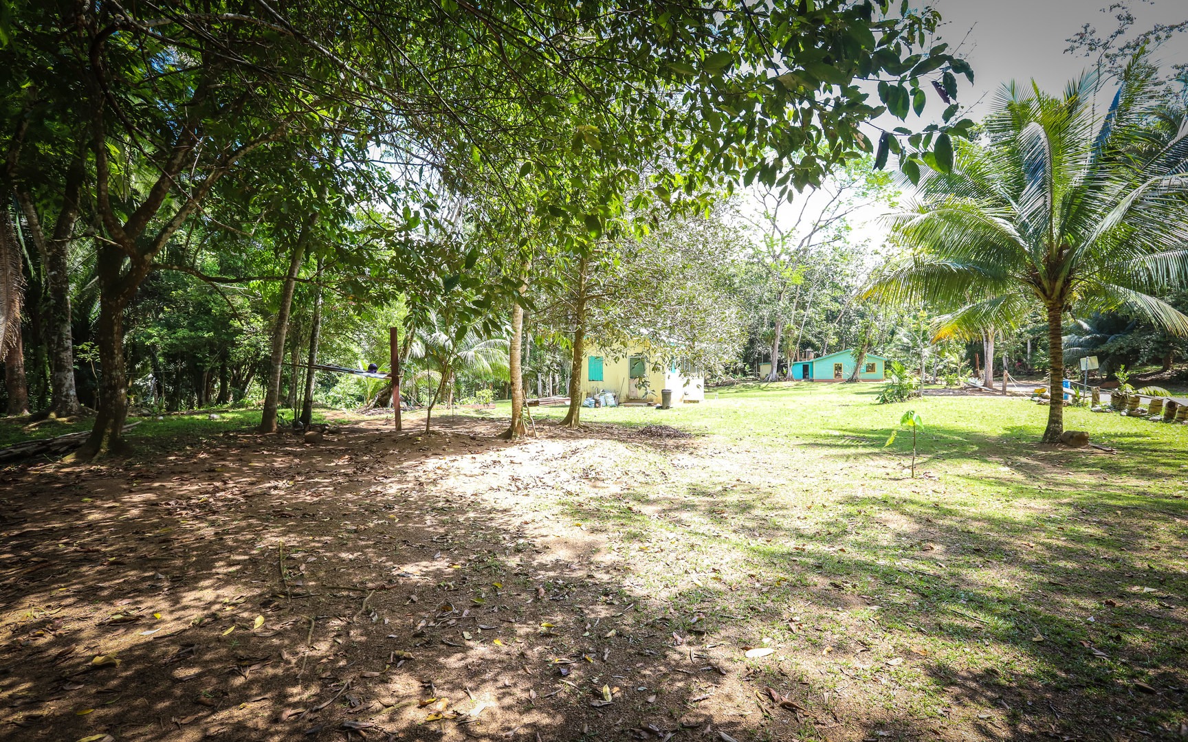 The camping area is across a clearing from the visitor center.