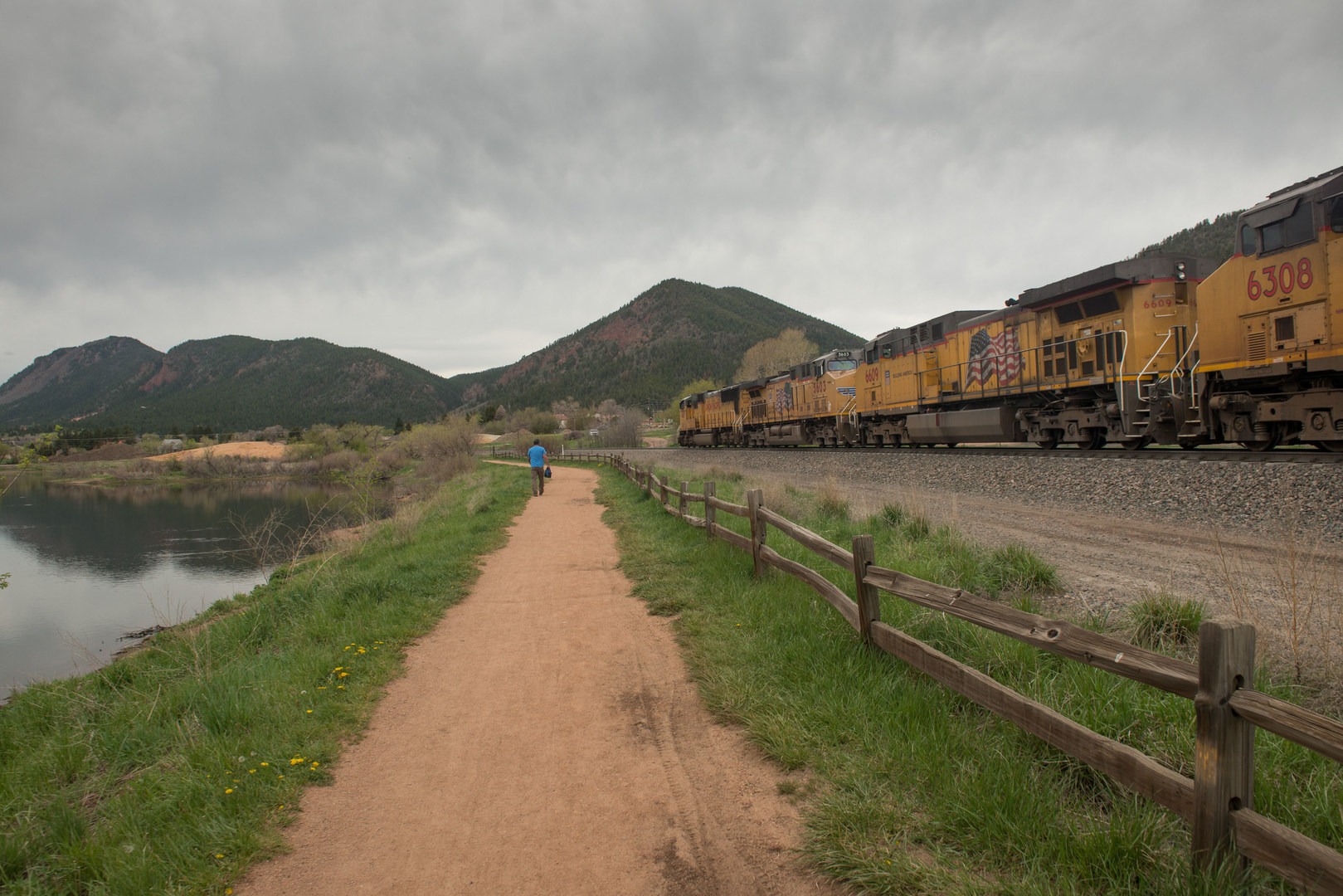 Starting at Palmer Lake on the New Santa Fe Regional Trail.