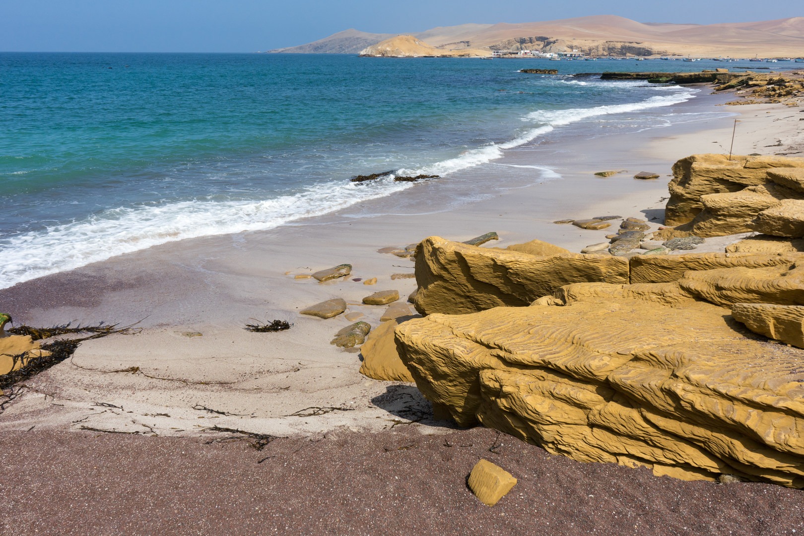 Red rocks at Playa Roja.