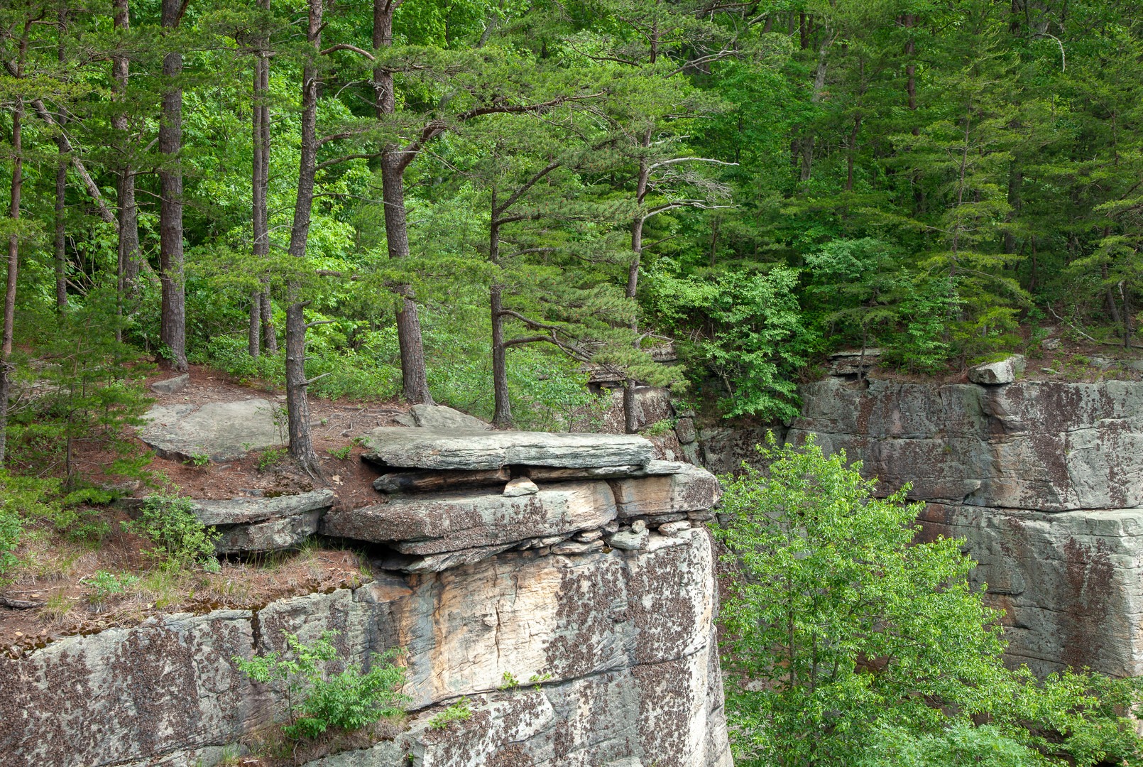 Along the top of Endless Wall.
