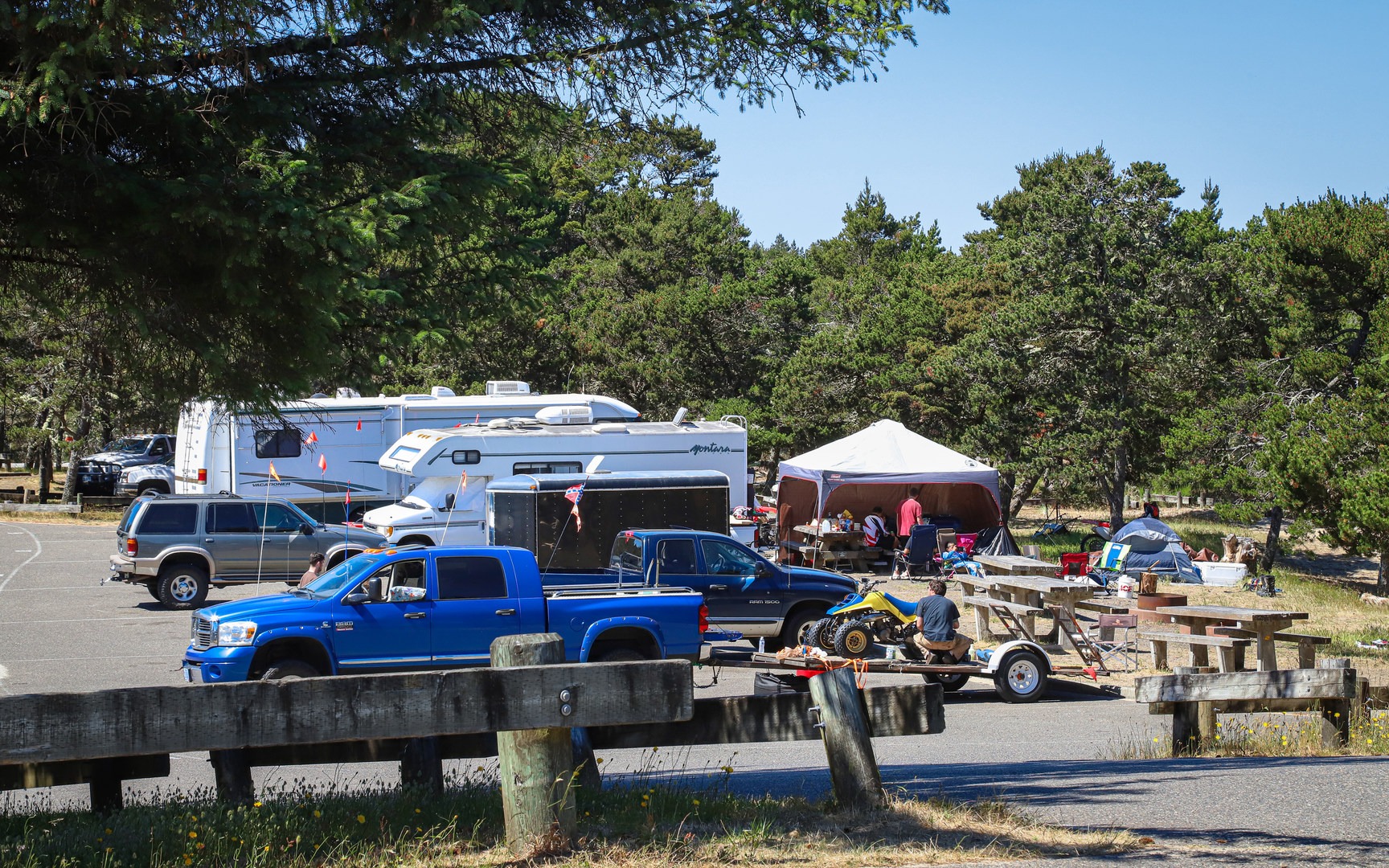When busy, the campground is much more functional than for quiet space.
