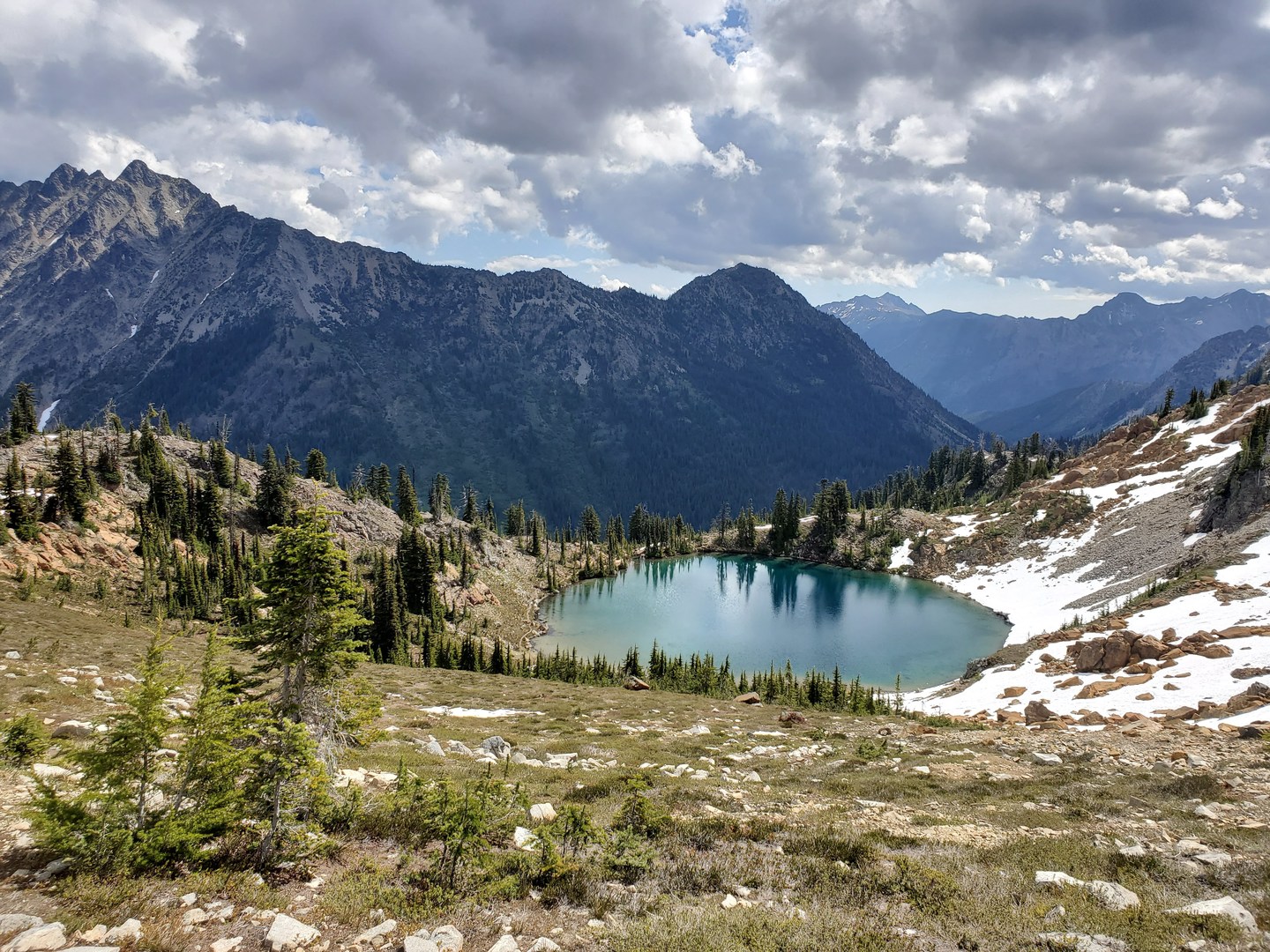 Sprite Lake, looking at the Cradle on the left.