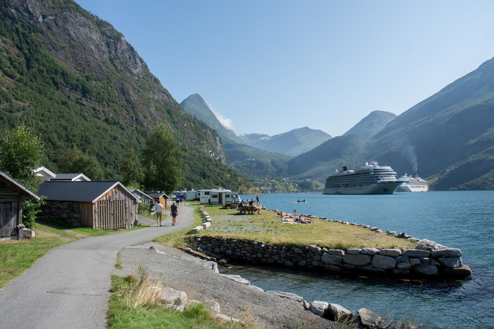 Fjord-front camping.