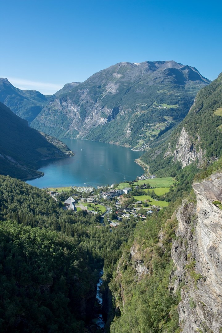 View of Geirangerfjorden from Flydalsjuvet.