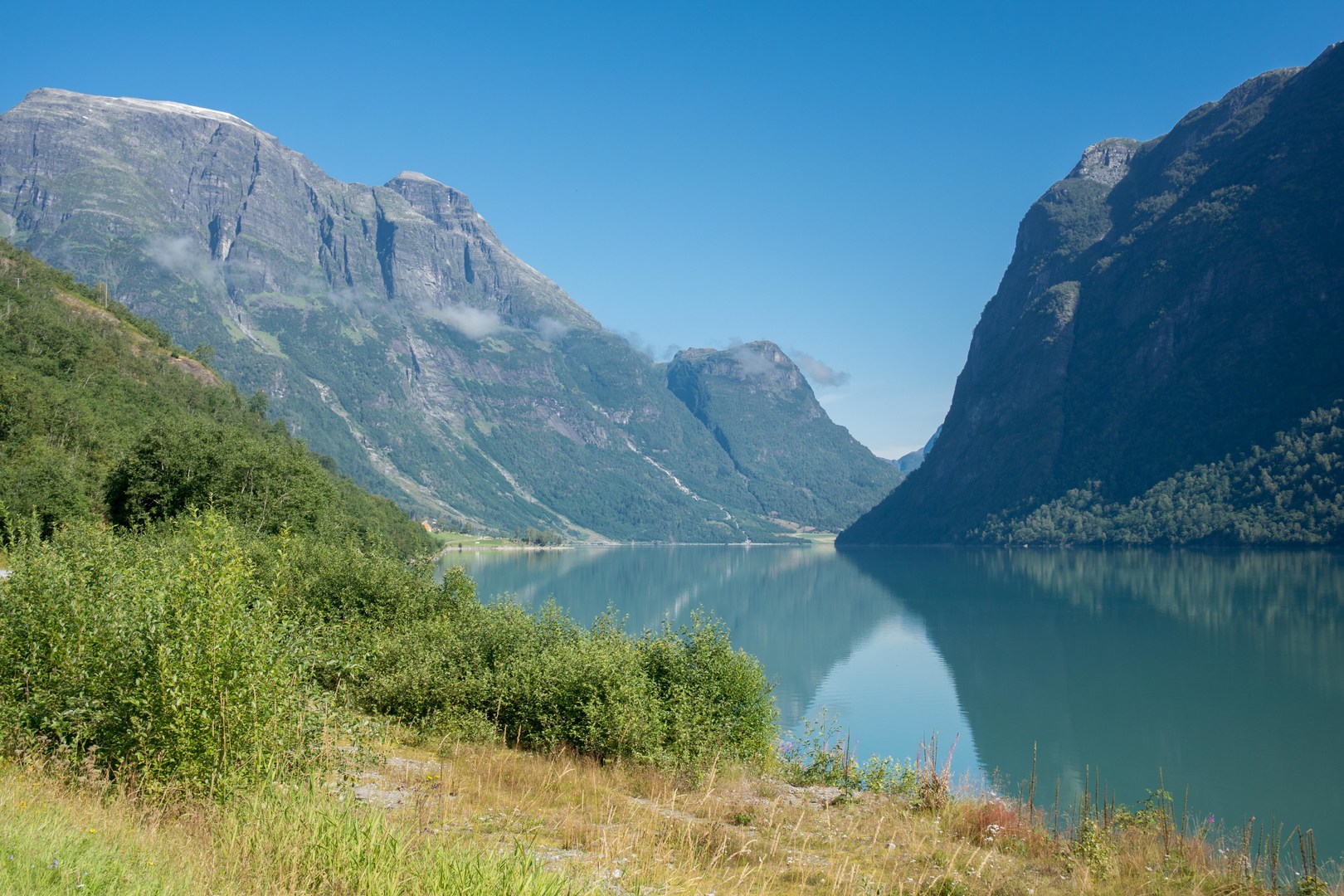 View of the lake from the campground.