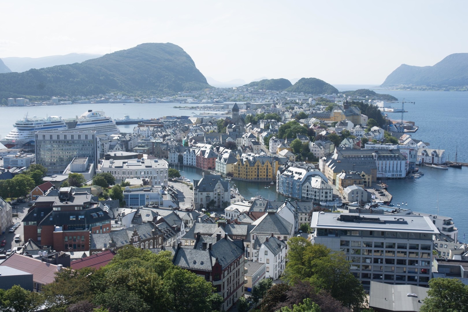 Ålesund seen from the Aksla Viewpoint.