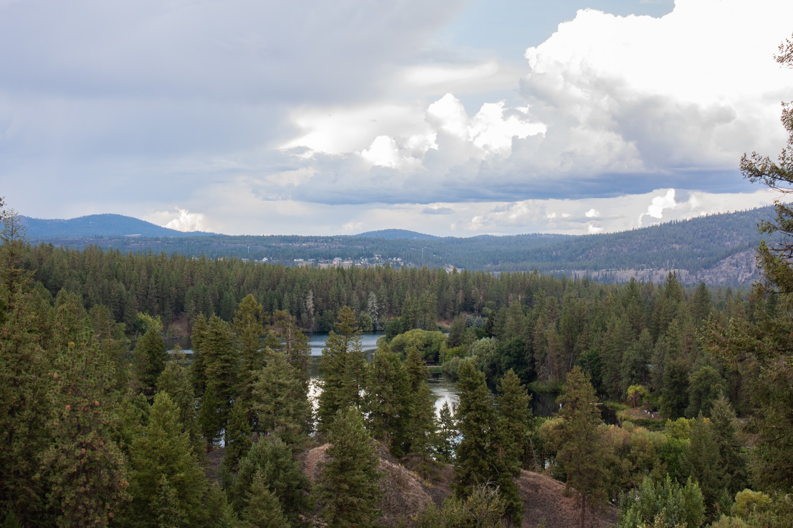 The Spokane river from the Deep Creek Overlook.