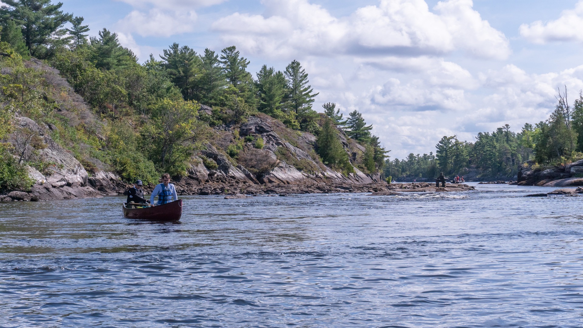 Looking back up the rapids.