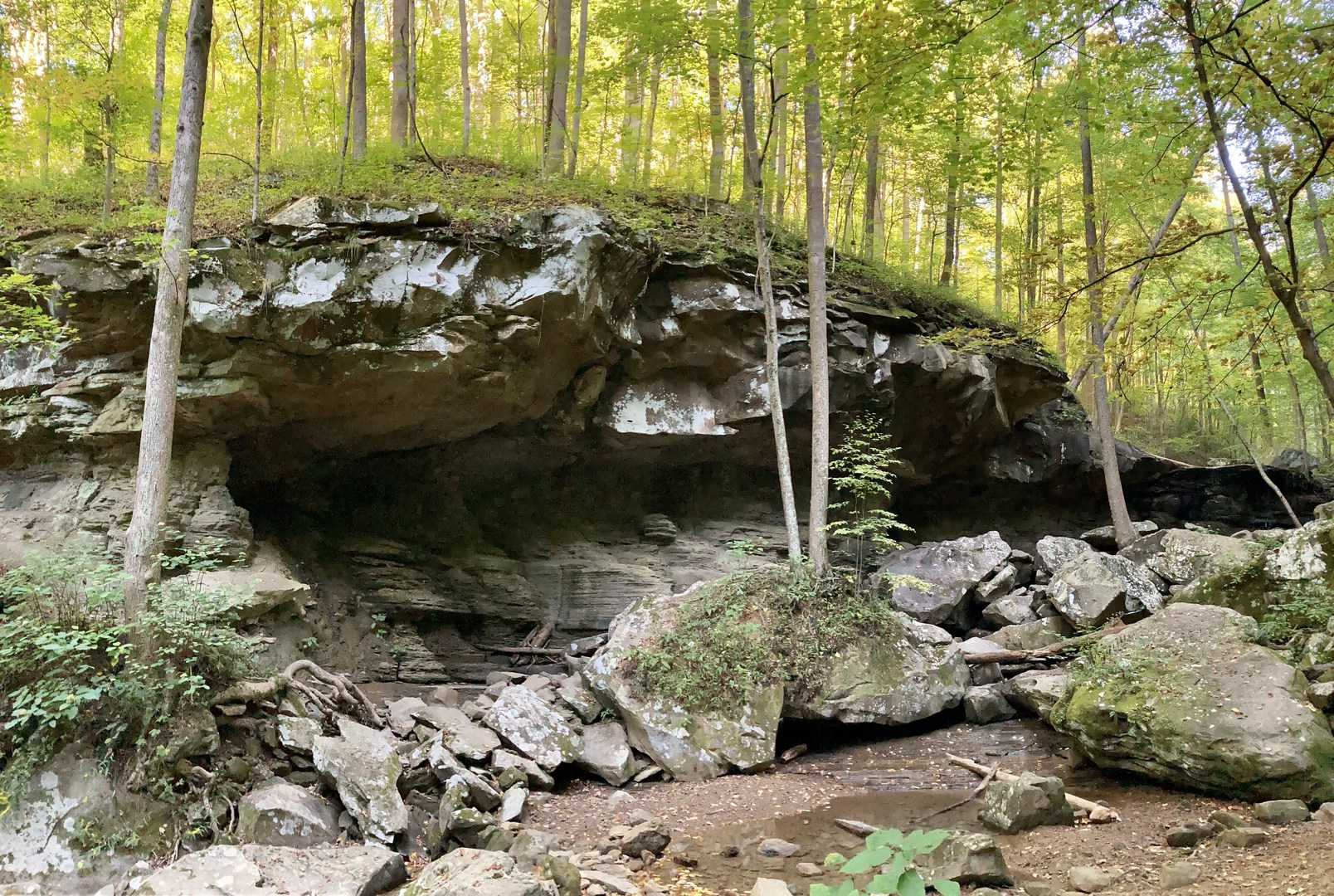 At the end of the trail - cool rock formations!