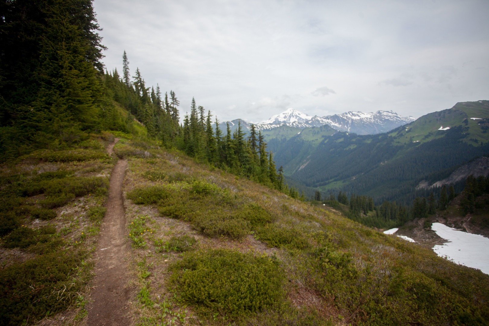 Huge views toward Glacier Peak from Pilot Ridge.