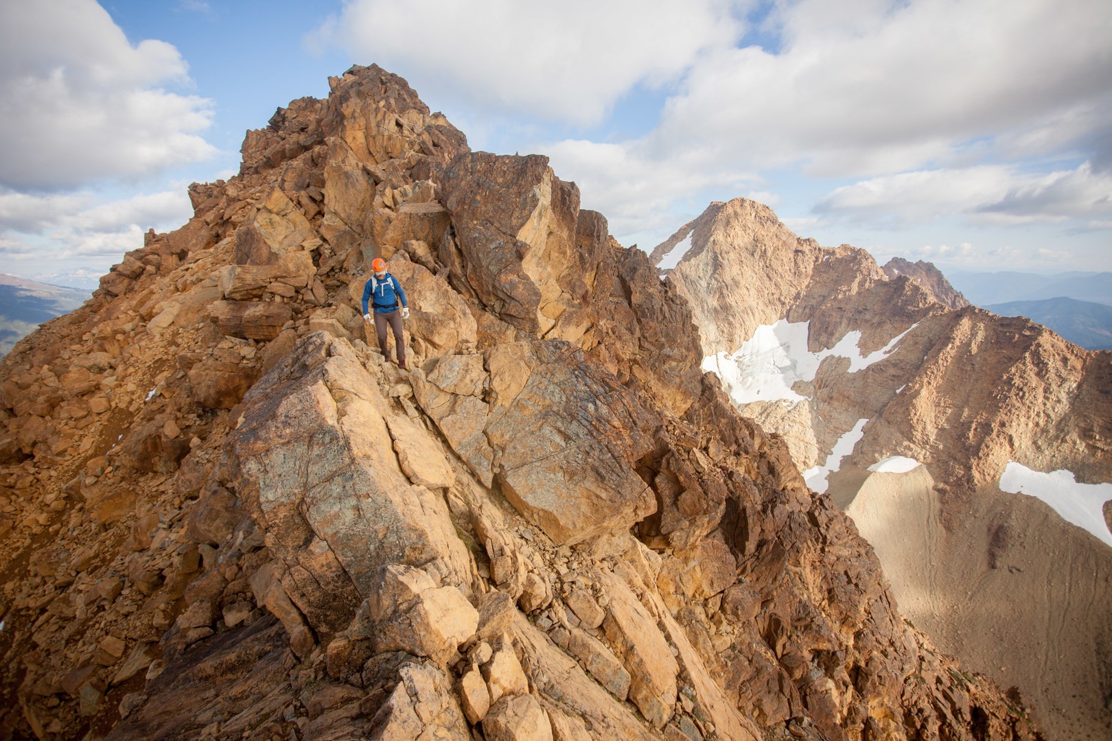 Descending the route with South Twin peeking out.