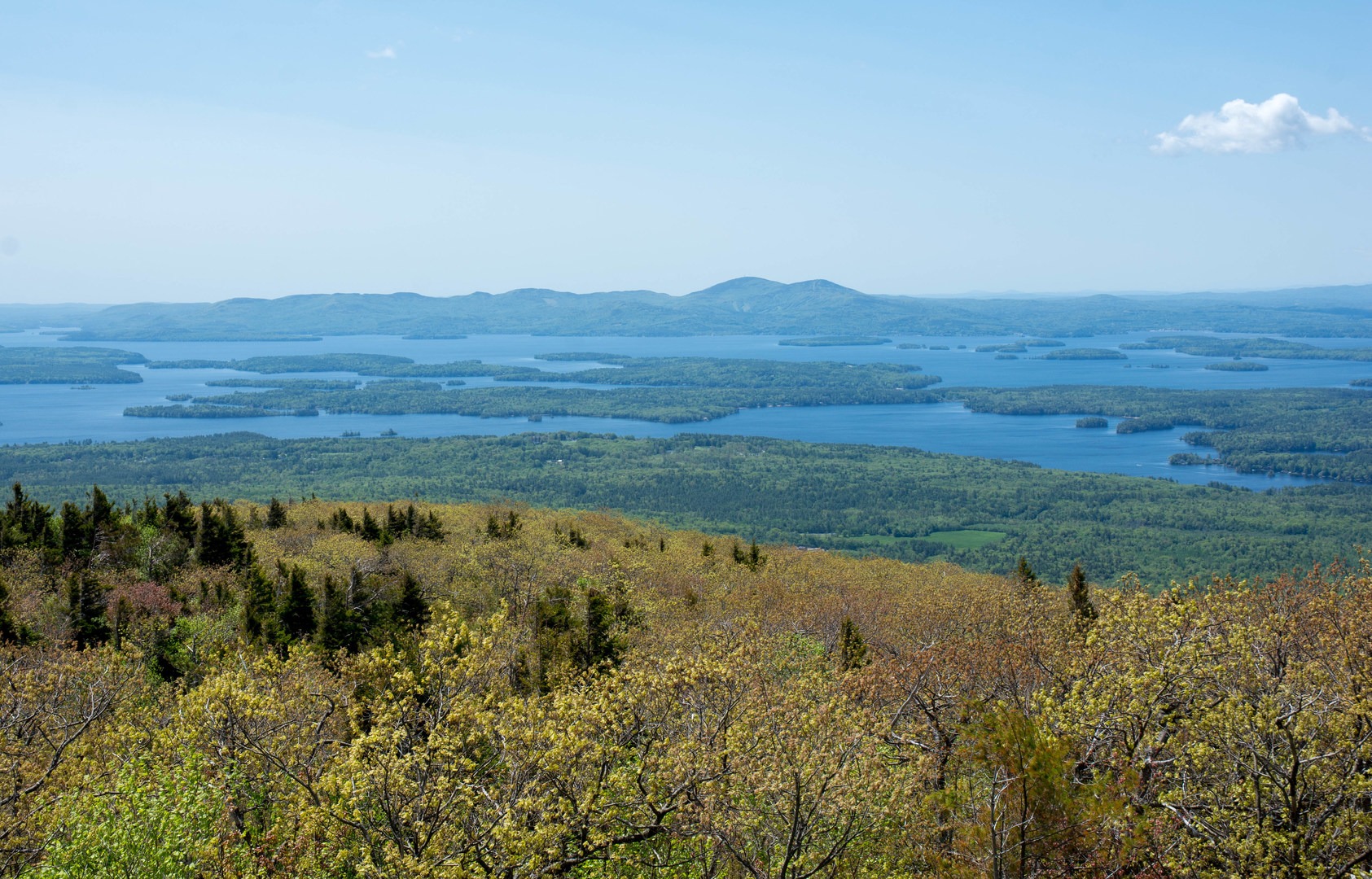 View of Lake Winnipesaukee from the open ledges.