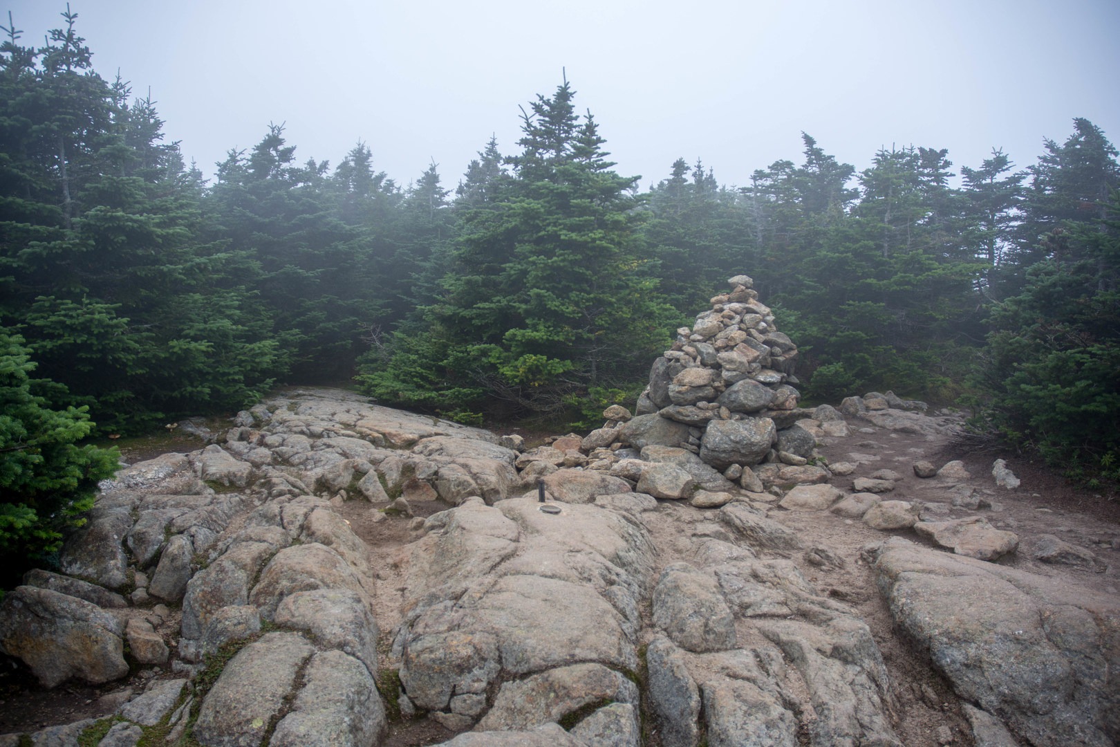 Mount Pierce summit cairn.