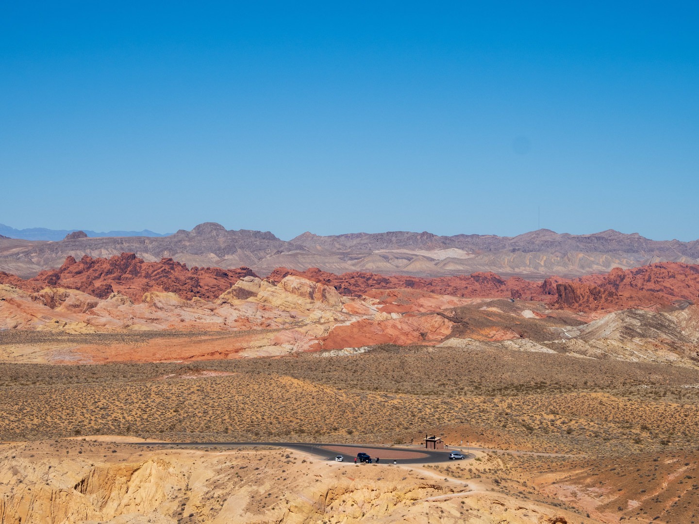 Stunning views to Fire Canyon from the summit.