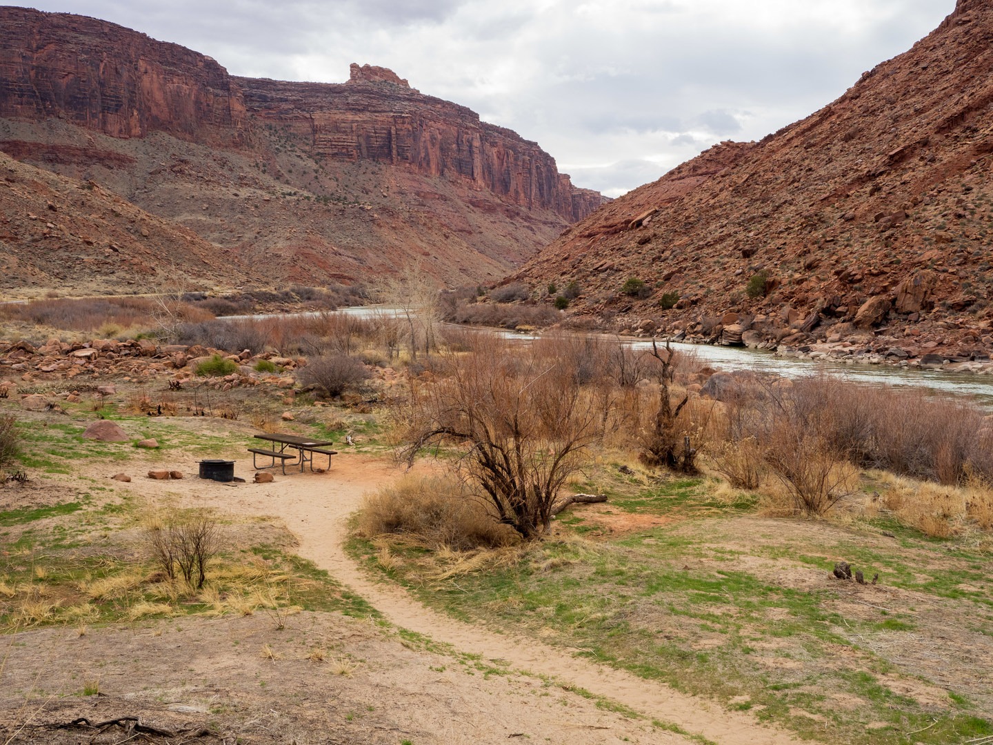 A beautiful walk in campsite at Hal Canyon.