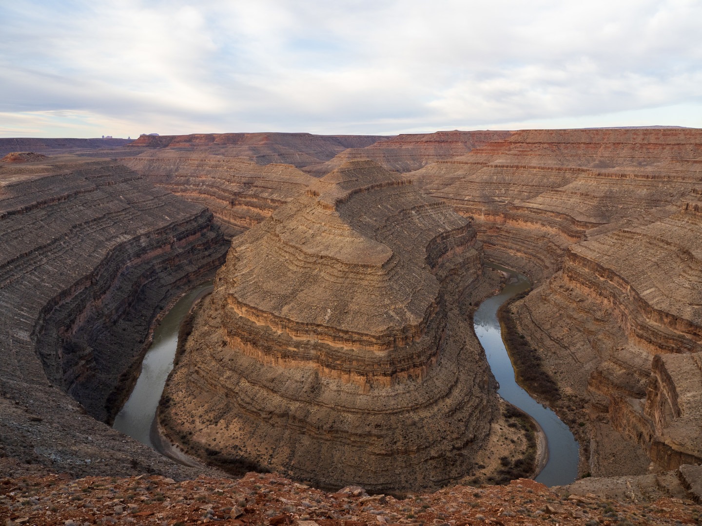 The San Juan River and one of the goosenecks as seen from the state park.