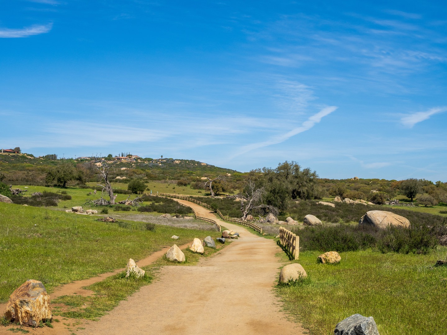 Picturesque trails at Ramona Grasslands.