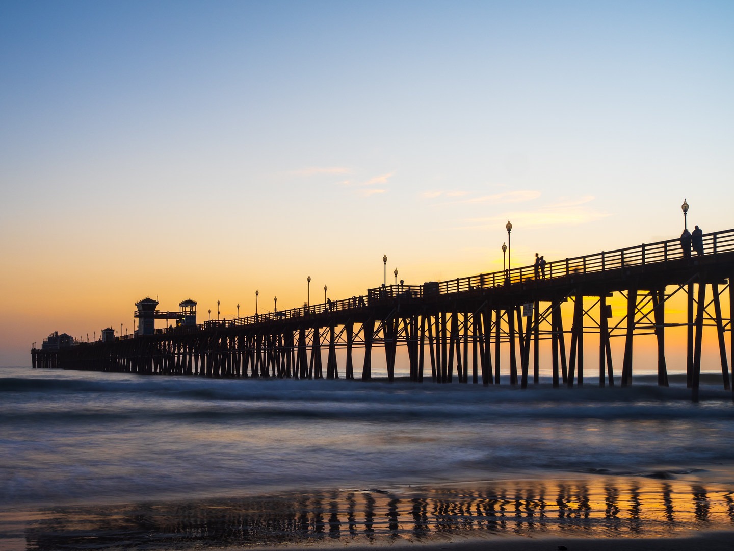 Sunset from just below the pier.