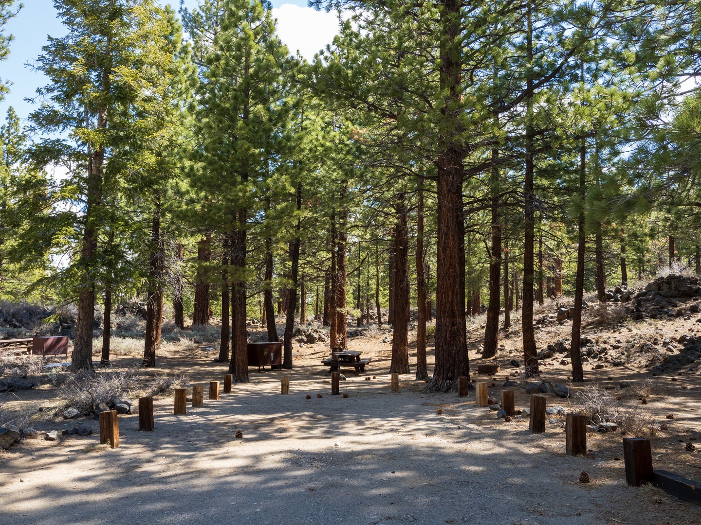 A typical campsite at Sherwin Creek.