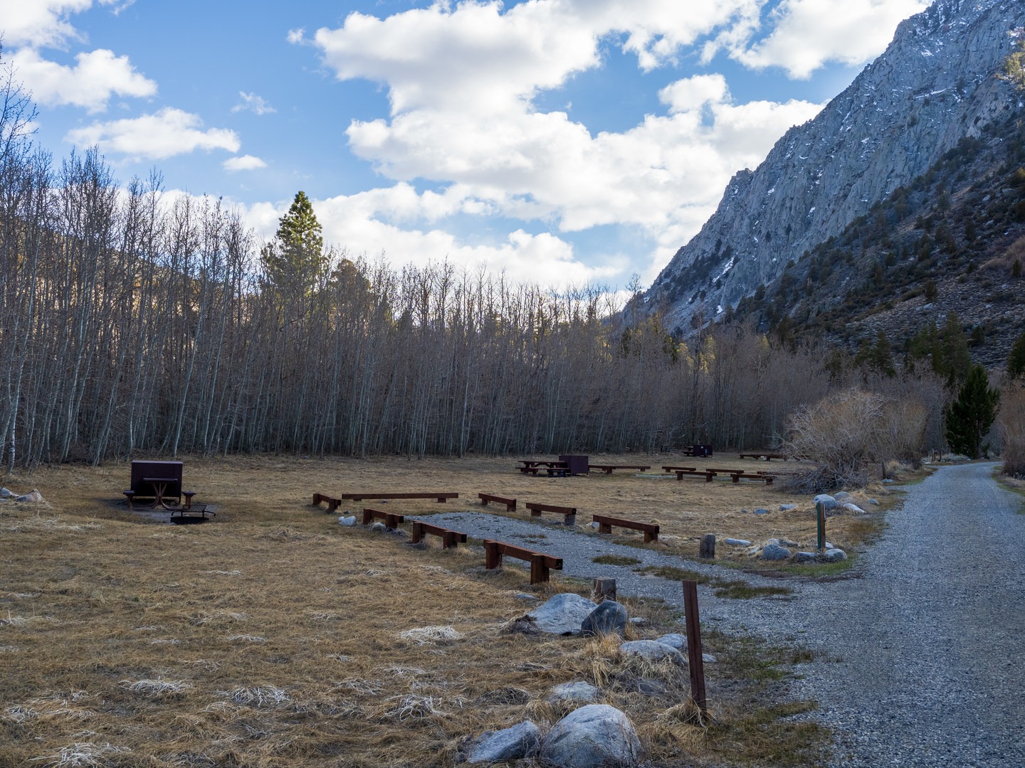 Typical campsites at Iris Meadow.