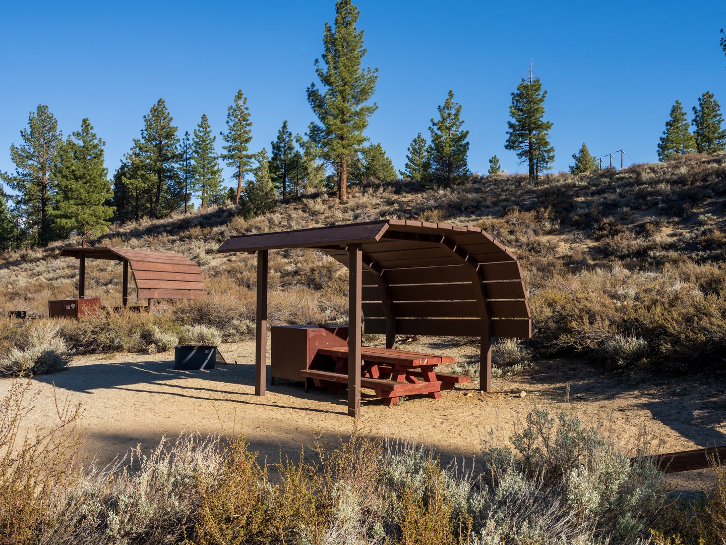 A typical campsite at Tuff Campground.