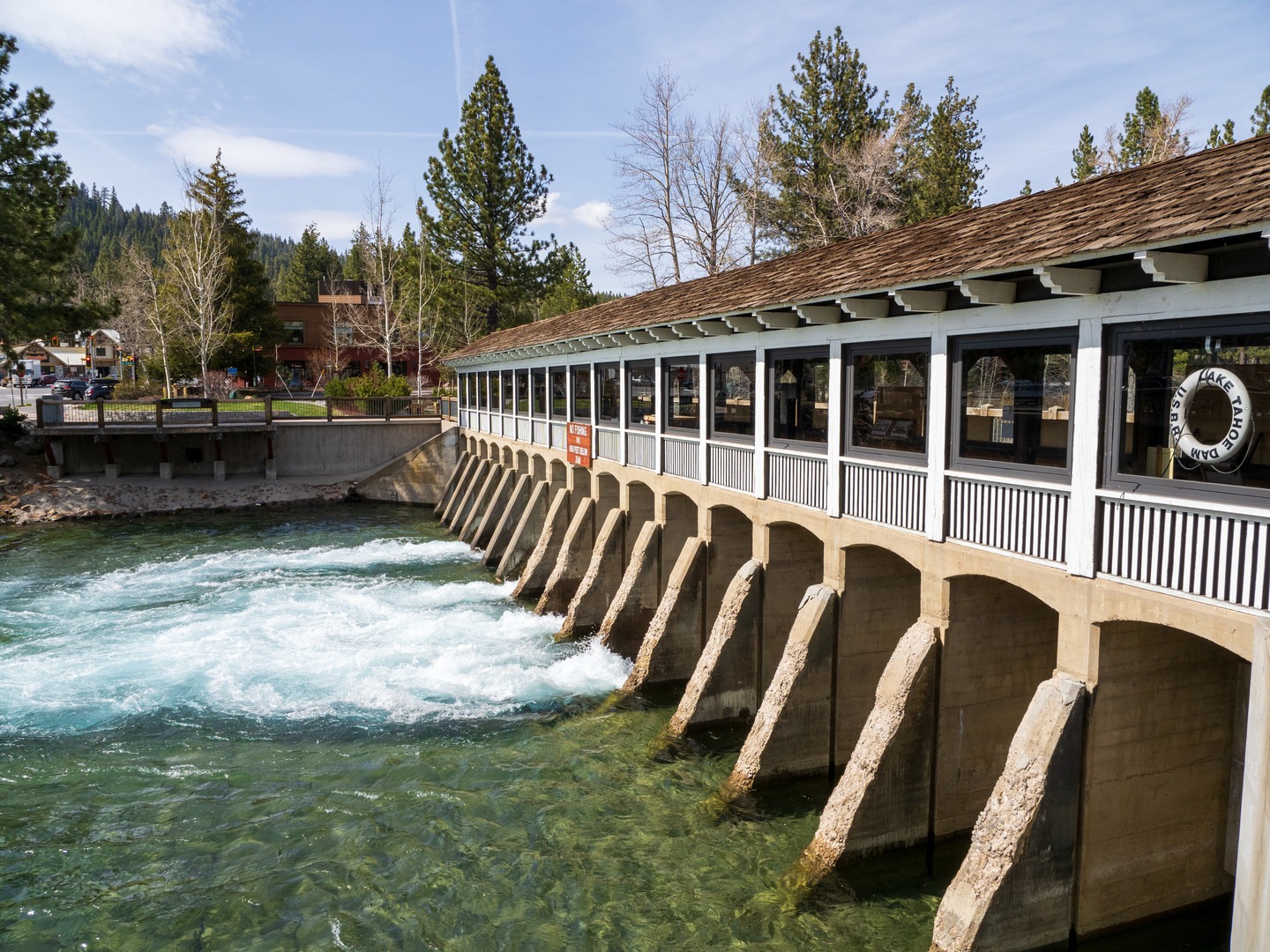 The Lake Tahoe Dam.