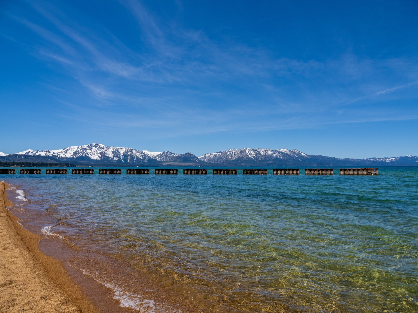 Stunning views and crystal clear waters at Lakeside Beach.
