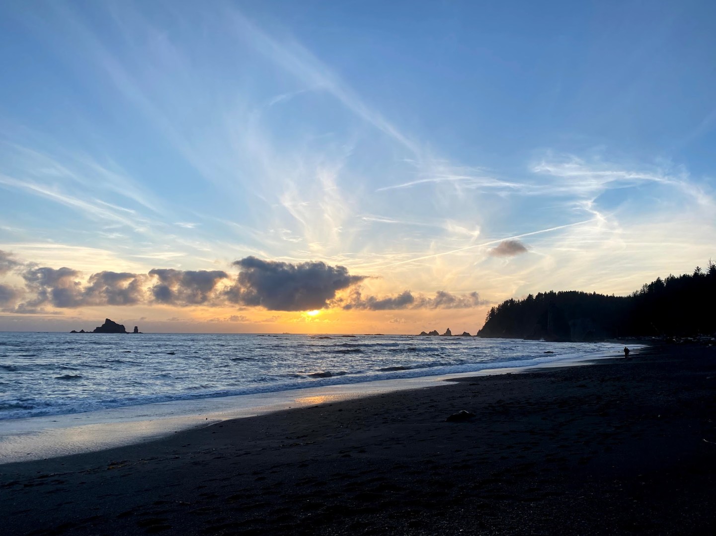 Sunset at Rialto Beach.