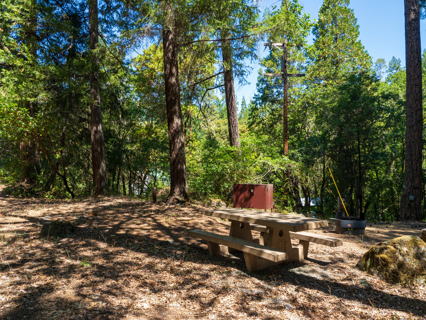 A typical campsite at Burnt Ranch.