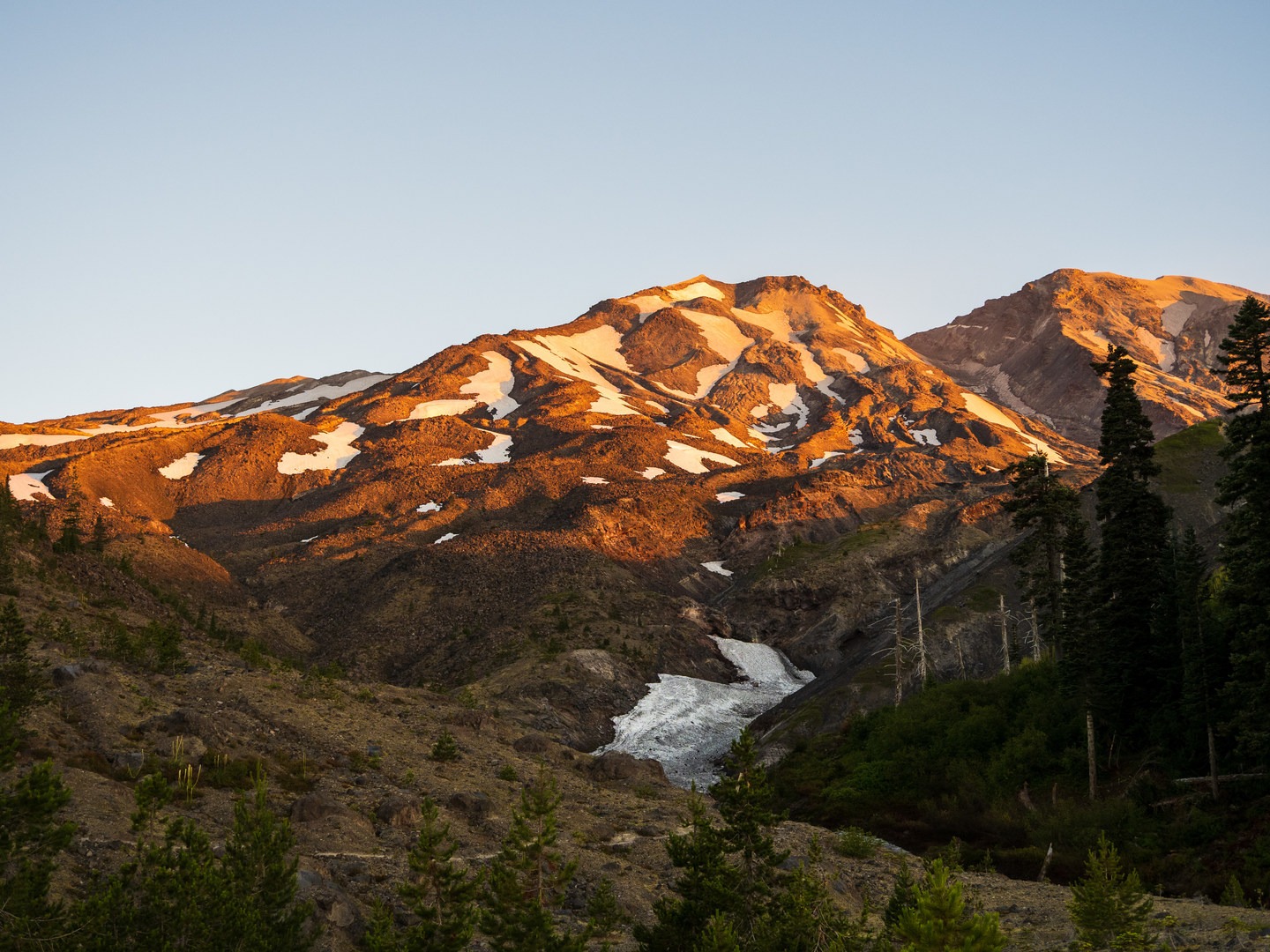 Evening light on Mount Saint Helens.