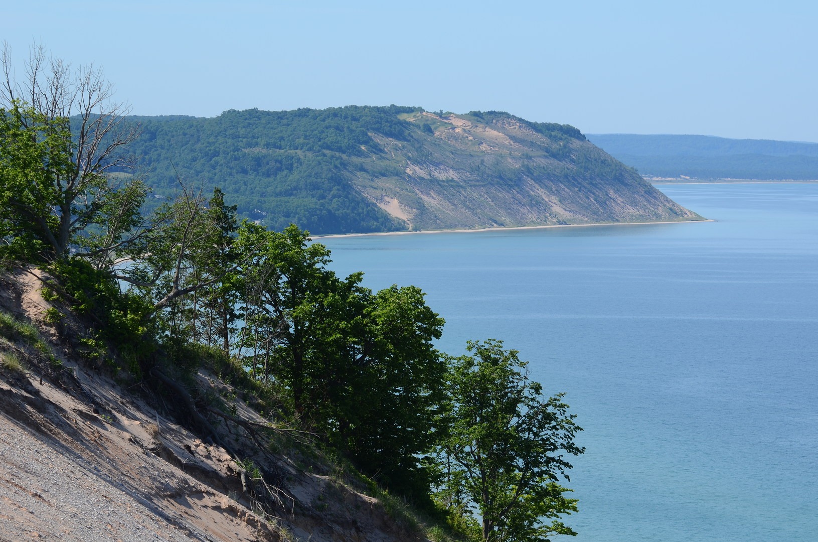 View from the Lake Michigan Overlook at Sleeping Bear Dunes National Lakeshore.