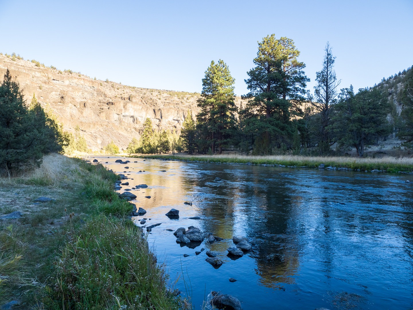 The Crooked River as seen from camp.